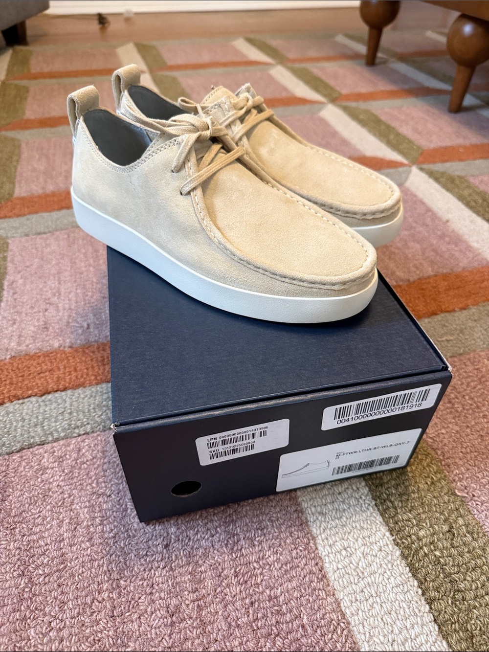 Beige Suede Men's Casual Lace-Up Shoes